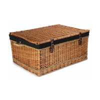 Red Hamper 72cm Double Steamed Rope Handled Wicker Trunk