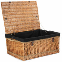 Red Hamper 72cm Double Steamed Rope Handled Wicker Trunk