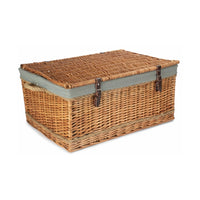Red Hamper 72cm Double Steamed Rope Handled Wicker Trunk