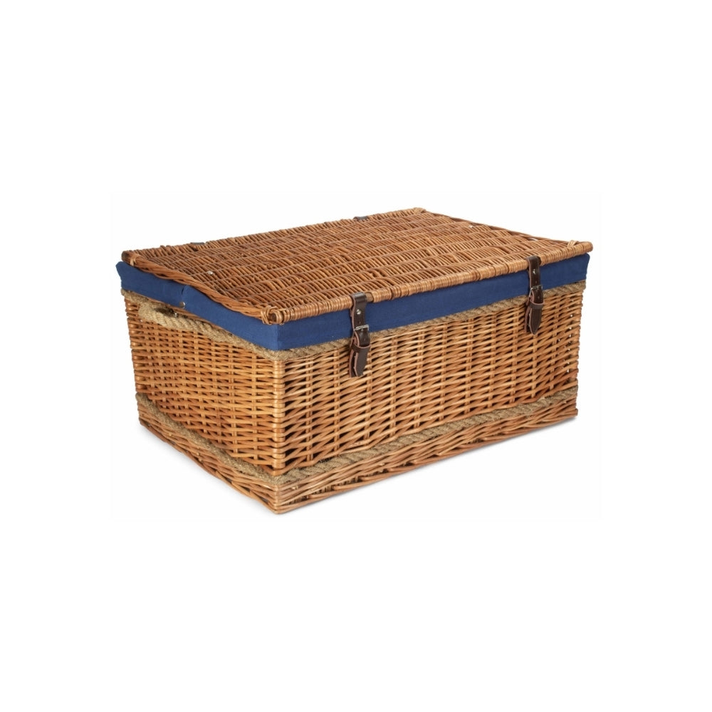 Red Hamper 72cm Double Steamed Rope Handled Wicker Trunk
