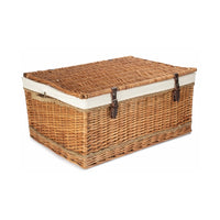 Red Hamper 72cm Double Steamed Rope Handled Wicker Trunk