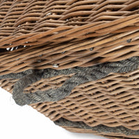 72cm Antique Wash Rope Handled Trunk Picnic Basket