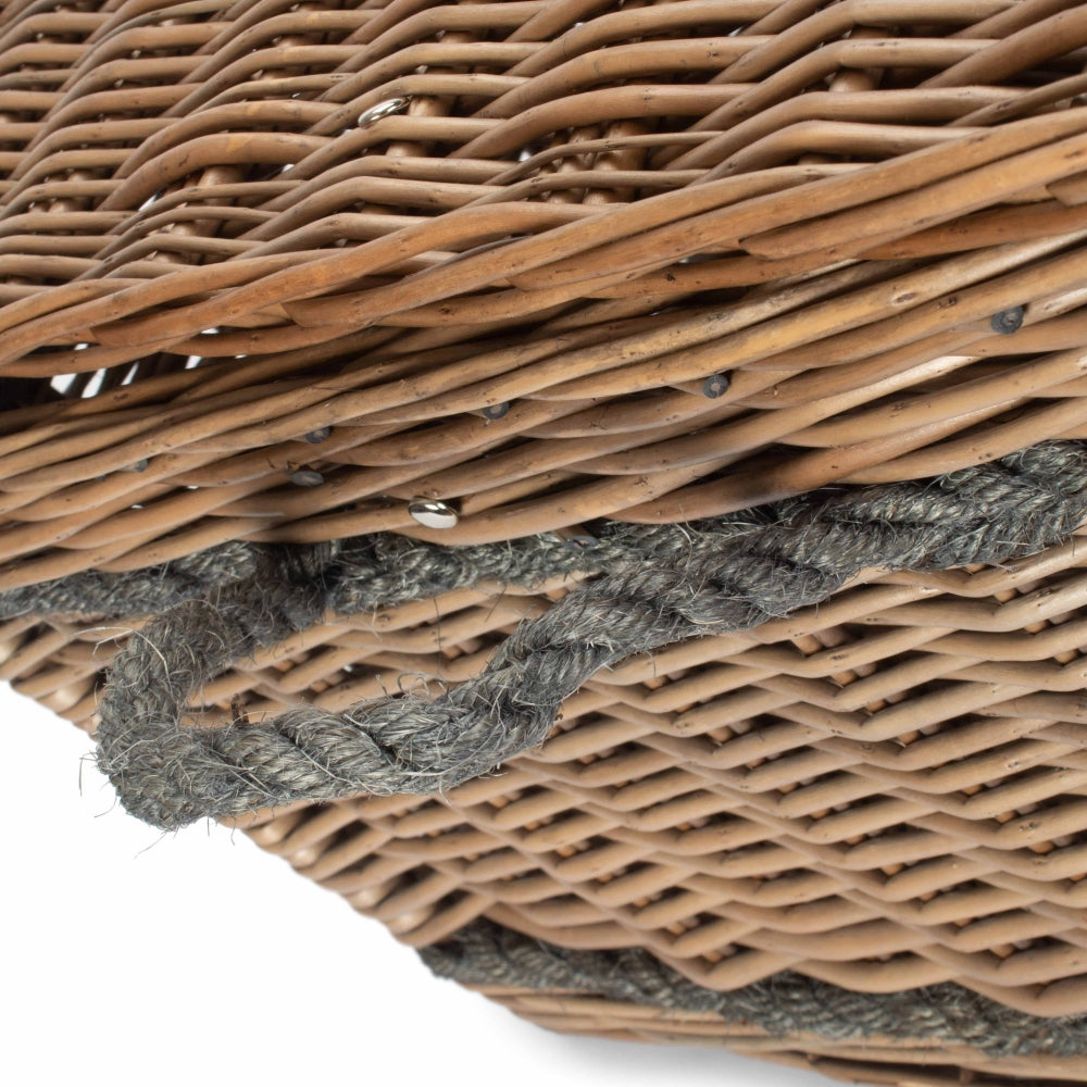 Red Hamper 72cm Antique Wash Rope Handled Trunk Picnic Basket