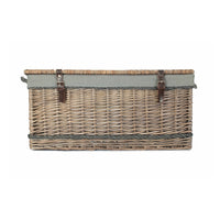 72cm Antique Wash Rope Handled Trunk Picnic Basket