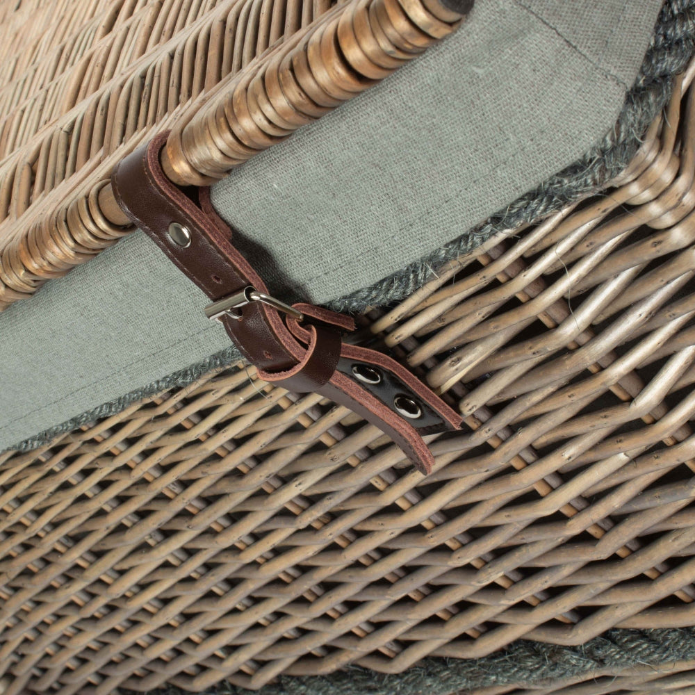 Red Hamper 72cm Antique Wash Rope Handled Trunk Picnic Basket