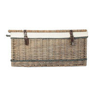 72cm Antique Wash Rope Handled Trunk Picnic Basket