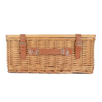 Double Steamed Empty Picnic Basket with Pinewood Lid
