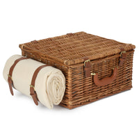 Panier de pique-nique traditionnel de luxe entièrement équipé