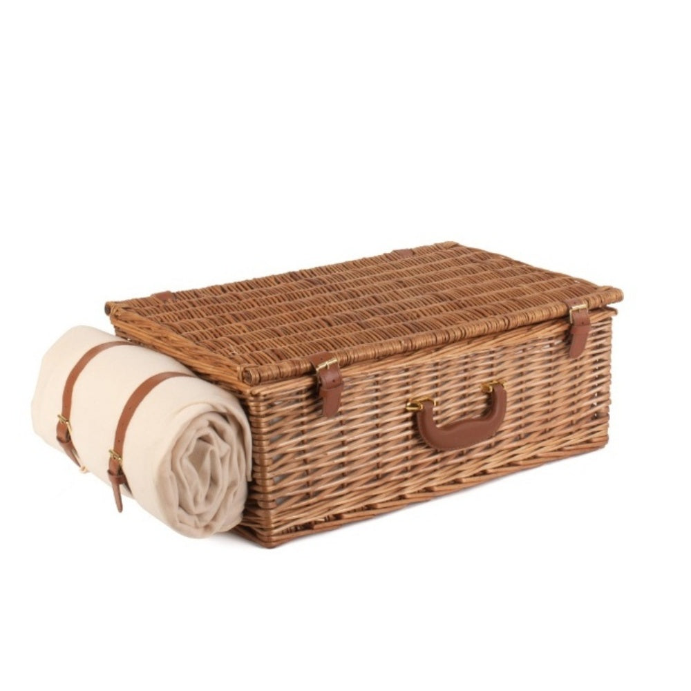Panier de pique-nique traditionnel de luxe entièrement équipé