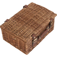 Klassischer Picknickkorb aus grünem Tweed für 2 Personen
