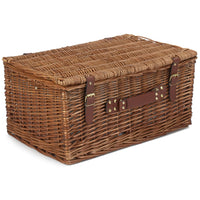 6 Person Green Tweed Classic Picnic Basket