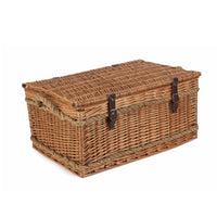 Picknickkorb aus grünem Tweed mit Seilgriff für 6 Personen