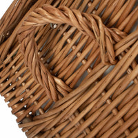 Red Hamper Four Person Green Tweed Chest Wicker Picnic Basket