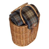 Wicker Oval Ravenstor Fitted Cool Bag Drinks Picnic Basket
