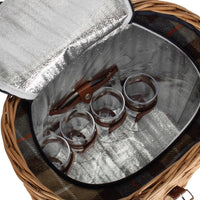 Wicker Oval Ravenstor Fitted Cool Bag Drinks Picnic Basket