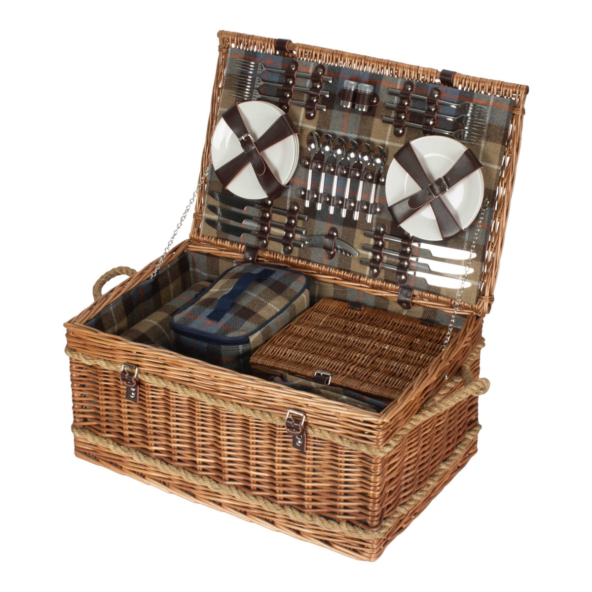 Rope Handled Ravenstor 6 Person Fitted Picnic Basket
