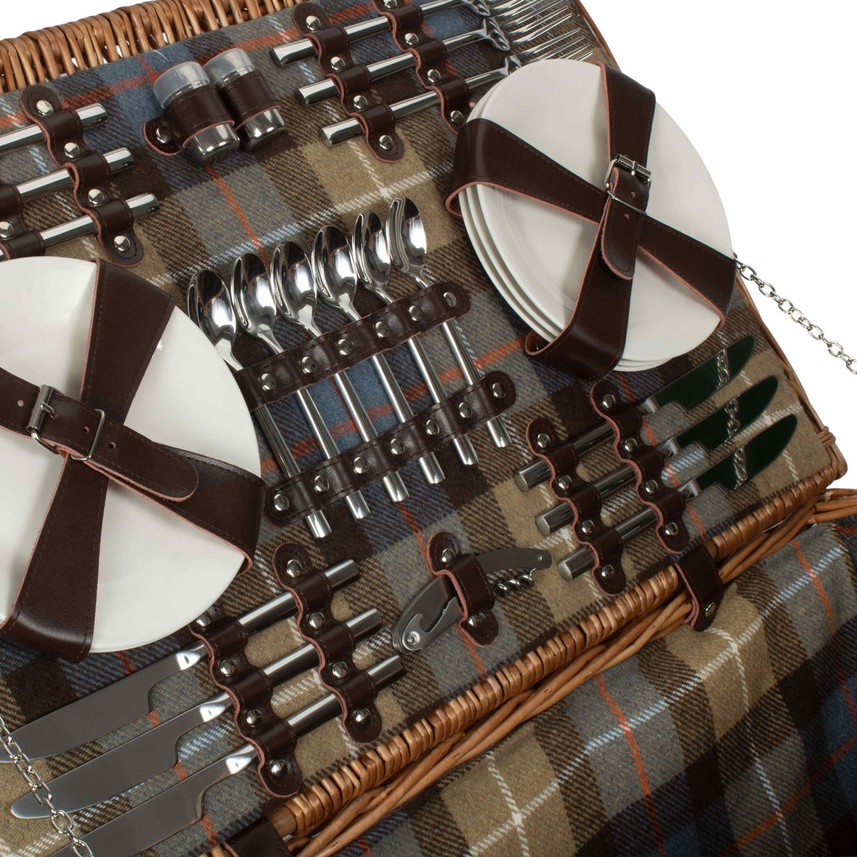 Rope Handled Ravenstor 6 Person Fitted Picnic Basket