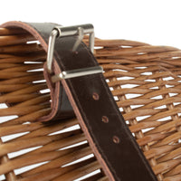 Red Hamper Double Steamed Wicker Bicycle Bike Basket