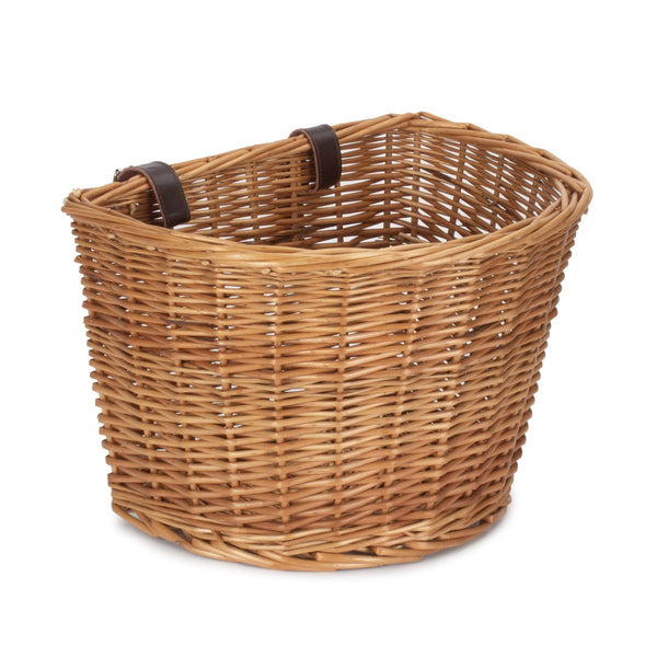 Red Hamper Small Wicker Bicycle Bike Basket