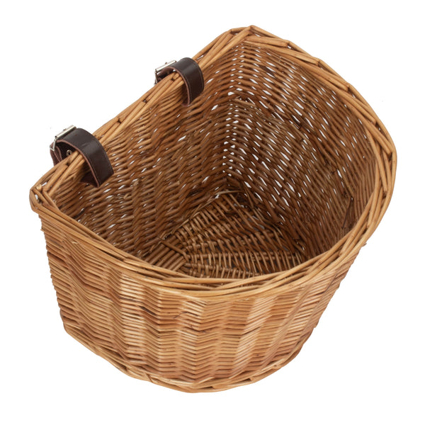 Red Hamper Small Wicker Bicycle Bike Basket