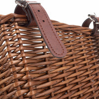 Red Hamper Child Bicycle Double Steamed Wicker Basket