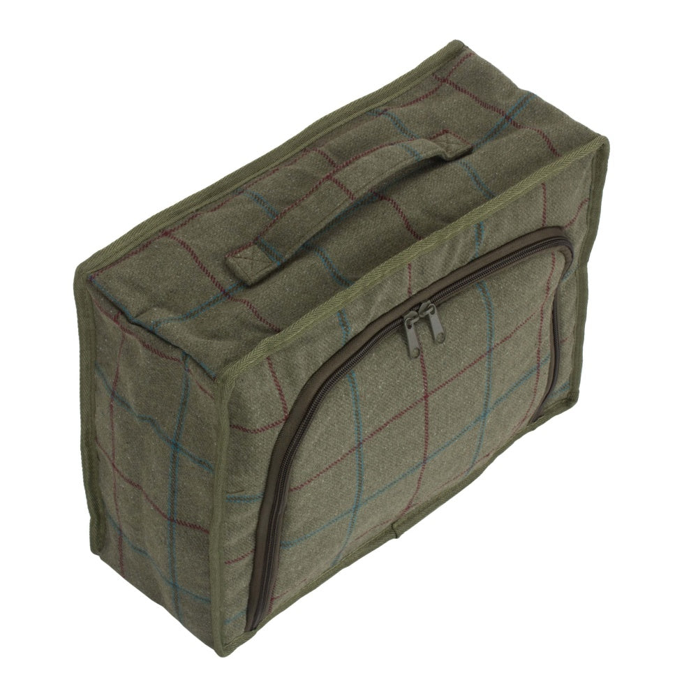 Green Tweed Insulated Cooler Picnic Bag - Main Image