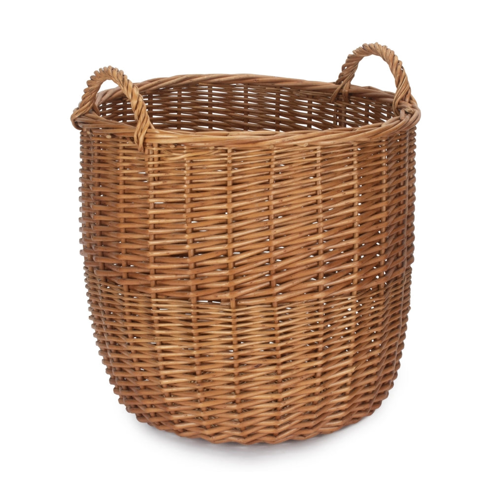 Red Hamper Light Steamed Wicker Storage Bin