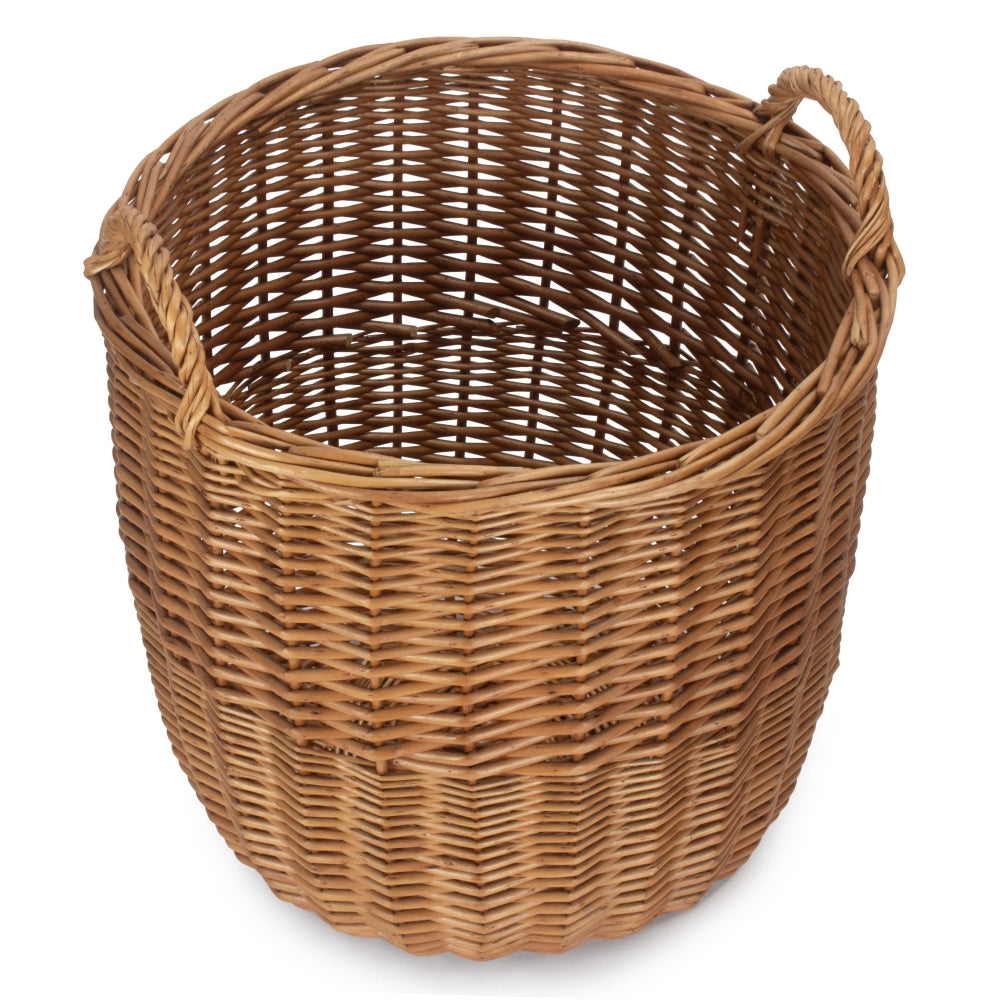Red Hamper Light Steamed Wicker Storage Bin
