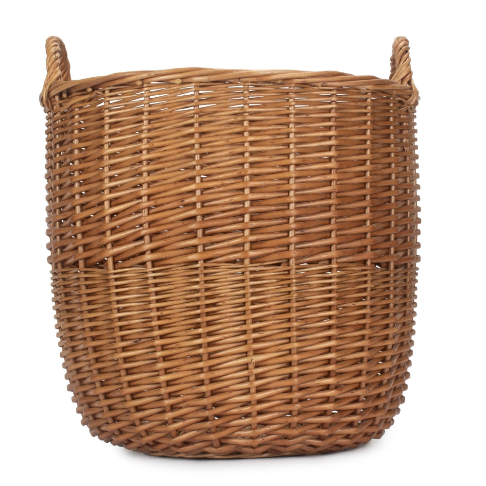 Red Hamper Light Steamed Wicker Storage Bin