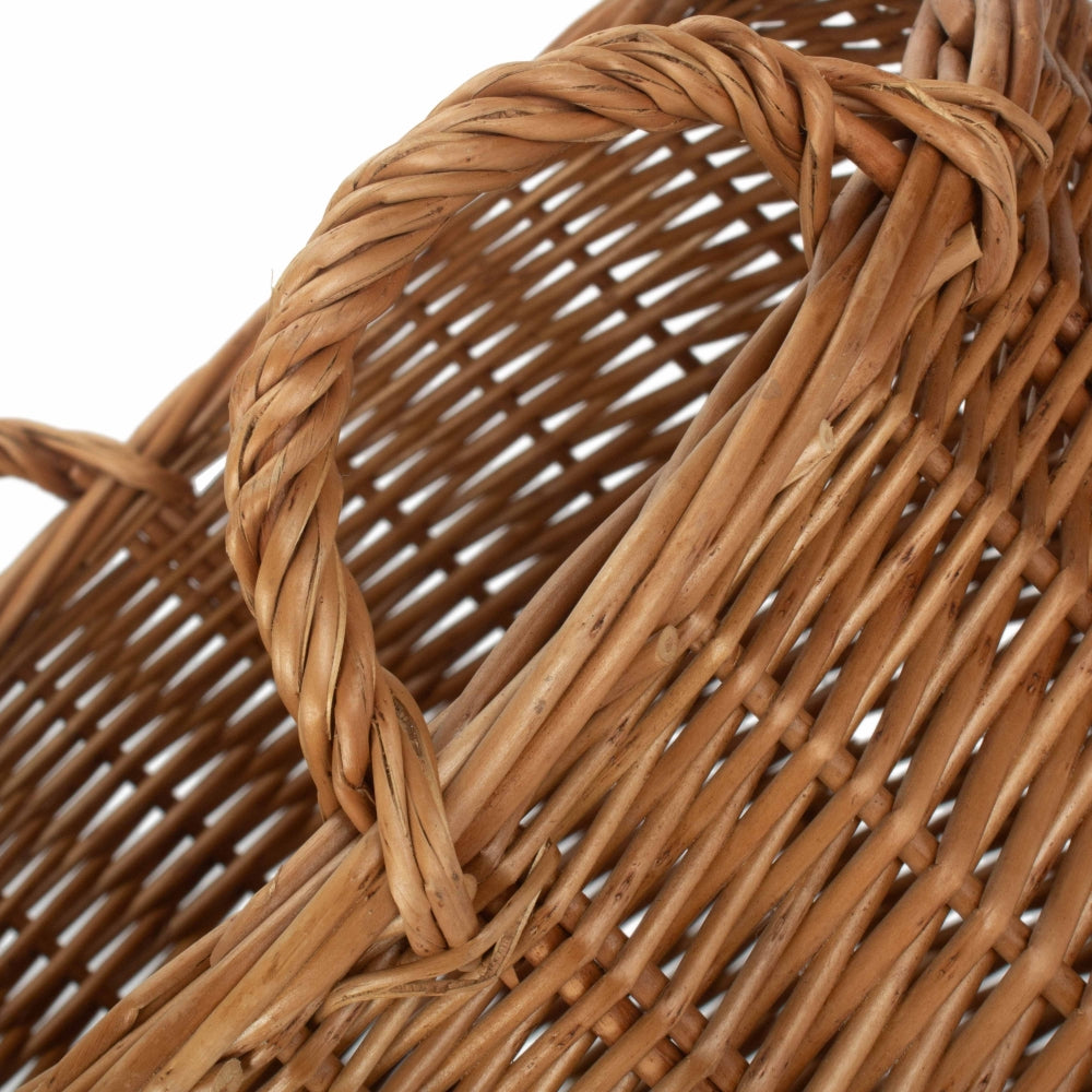 Red Hamper Light Steamed Wicker Storage Bin