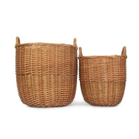 Red Hamper Light Steamed Wicker Storage Bin