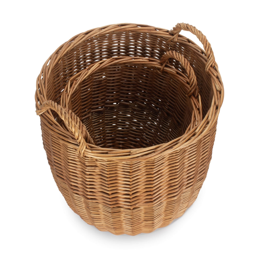 Red Hamper Light Steamed Wicker Storage Bin