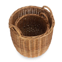 Red Hamper Light Steamed Wicker Storage Bin