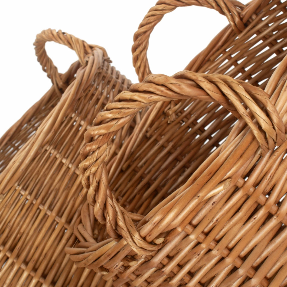 Red Hamper Light Steamed Wicker Storage Bin