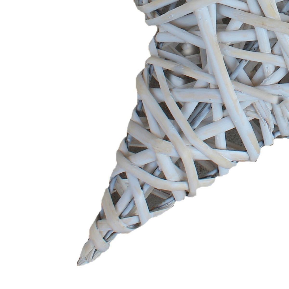 White Wash Wicker Full Star Christmas Decoration