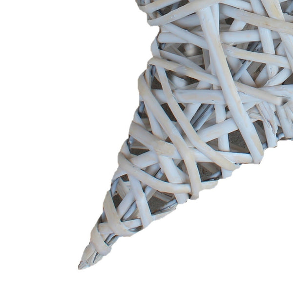White Wash Wicker Full Star Christmas Decoration