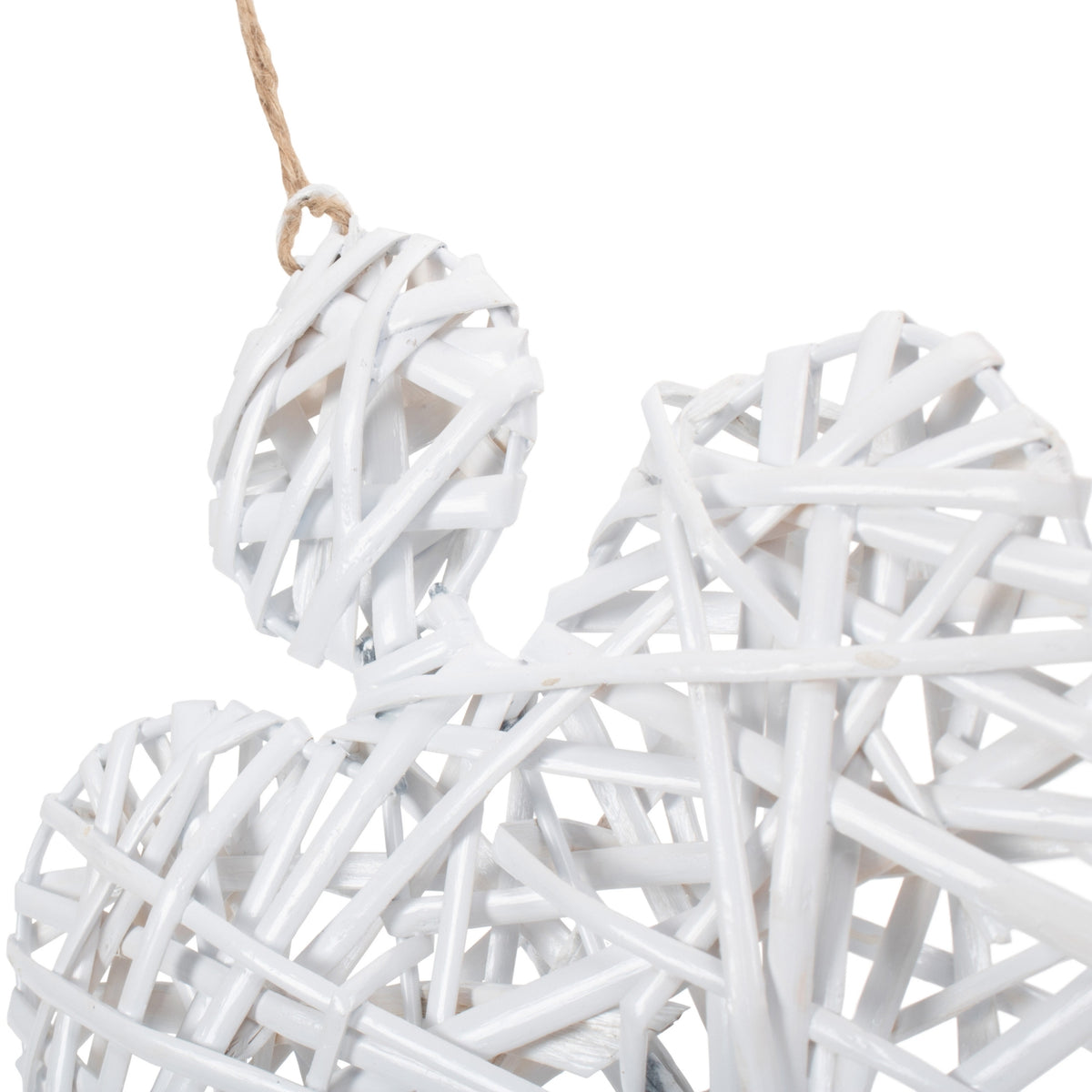 White Angel Wicker Christmas Decoration