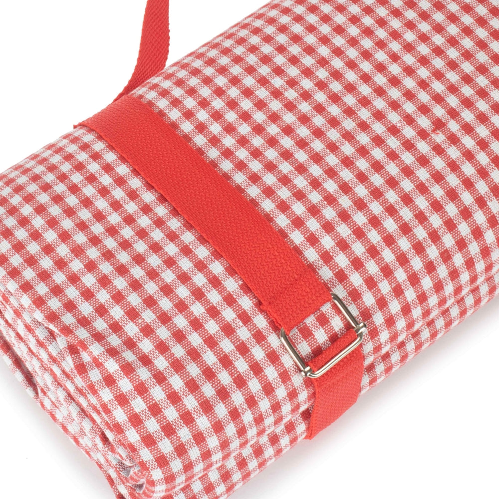 Red Hamper Red and White Gingham Picnic Blanket