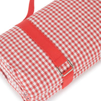Red Hamper Red and White Gingham Picnic Blanket