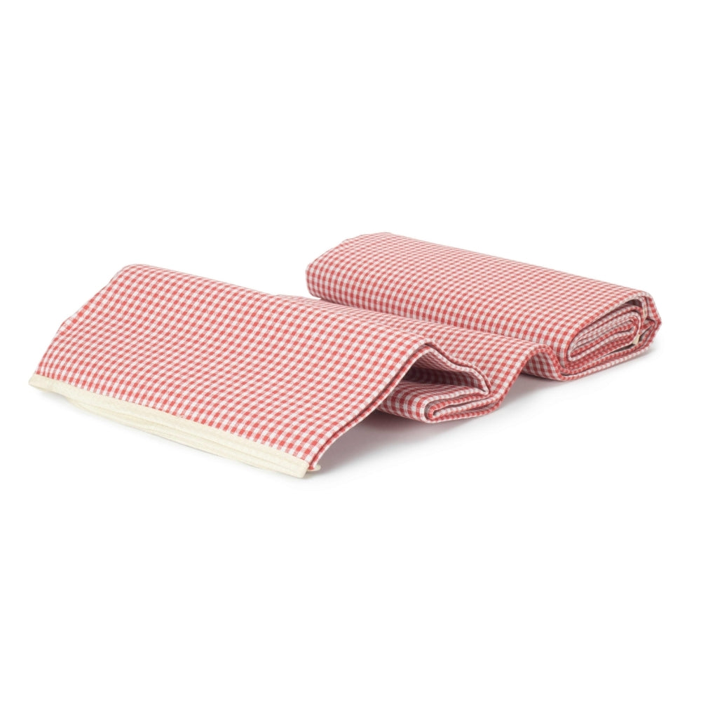 Red Hamper Red and White Gingham Picnic Blanket