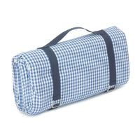 Blau-weiße Gingham-Picknickdecke