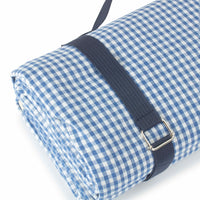 Red Hamper Blue and White Gingham Picnic Blanket