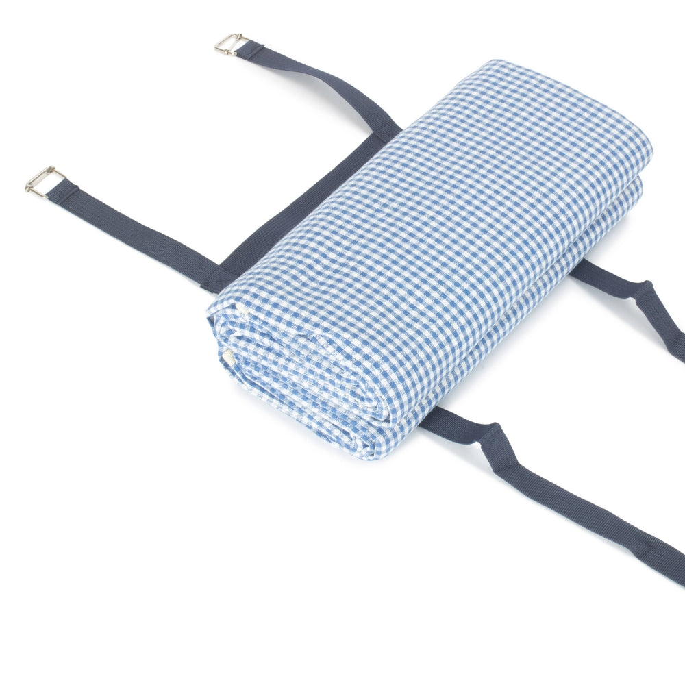 Red Hamper Blue and White Gingham Picnic Blanket