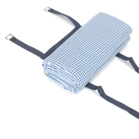 Red Hamper Blue and White Gingham Picnic Blanket
