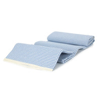 Red Hamper Blue and White Gingham Picnic Blanket