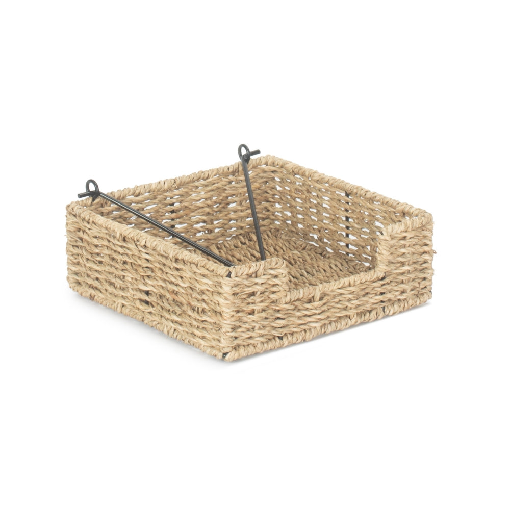 Red Hamper Seagrass Napkin Holder