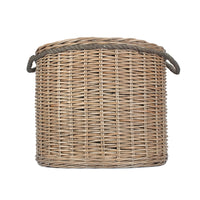 Round Willow Patio Planter With Black Plastic Lining