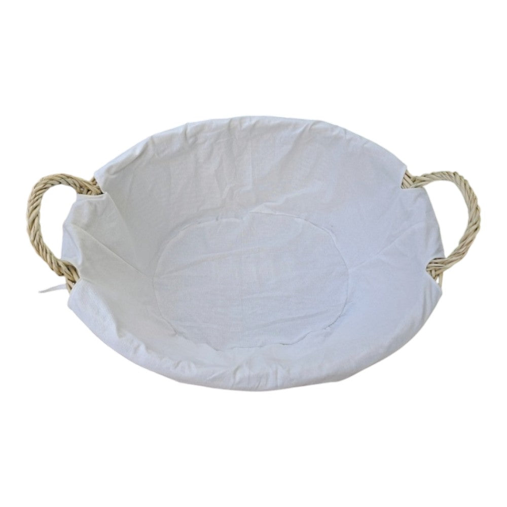 Mellow Buff Willow Cotton Lined Laundry Basket