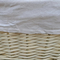 Mellow Buff Willow Cotton Lined Laundry Basket