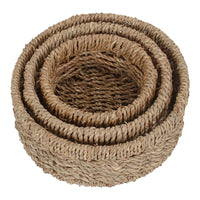 Set of 3 Round Seagrass Trays